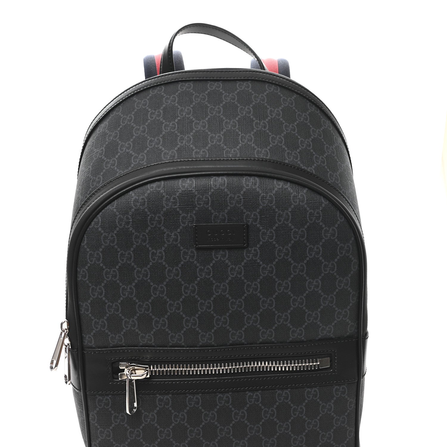 Gucci GG Supreme Monogram Backpack Grey Black 6 of 8