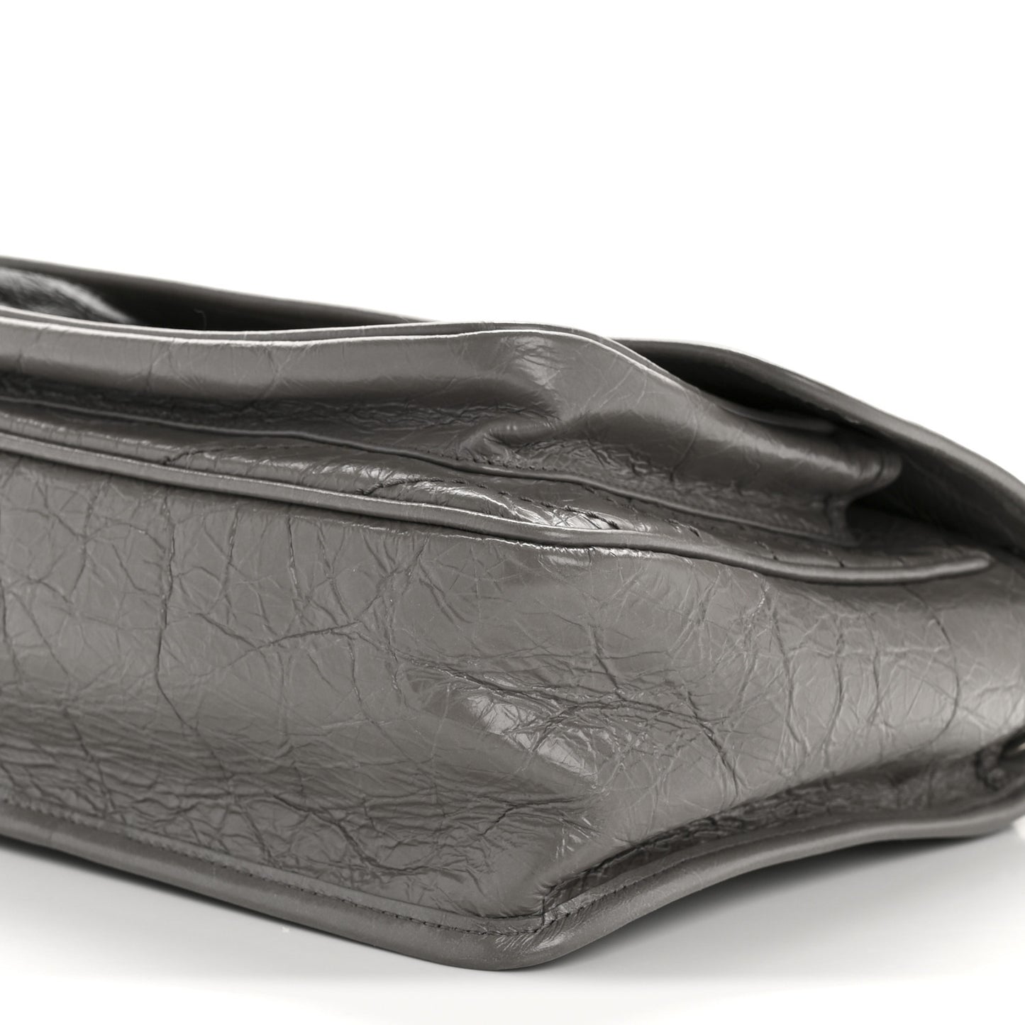 Crinkled Calfskin Matelasse Monogram Medium Niki Chain Satchel Fog