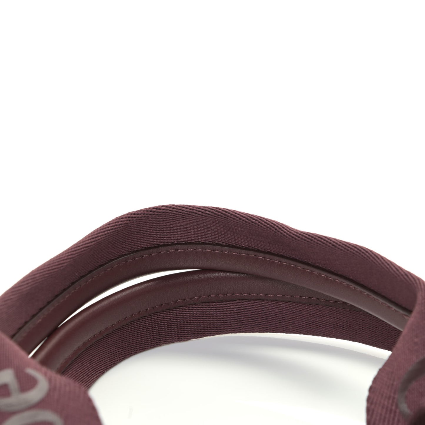 Cotton Calfskin Medium Woody Ribbon Tote Burgundy