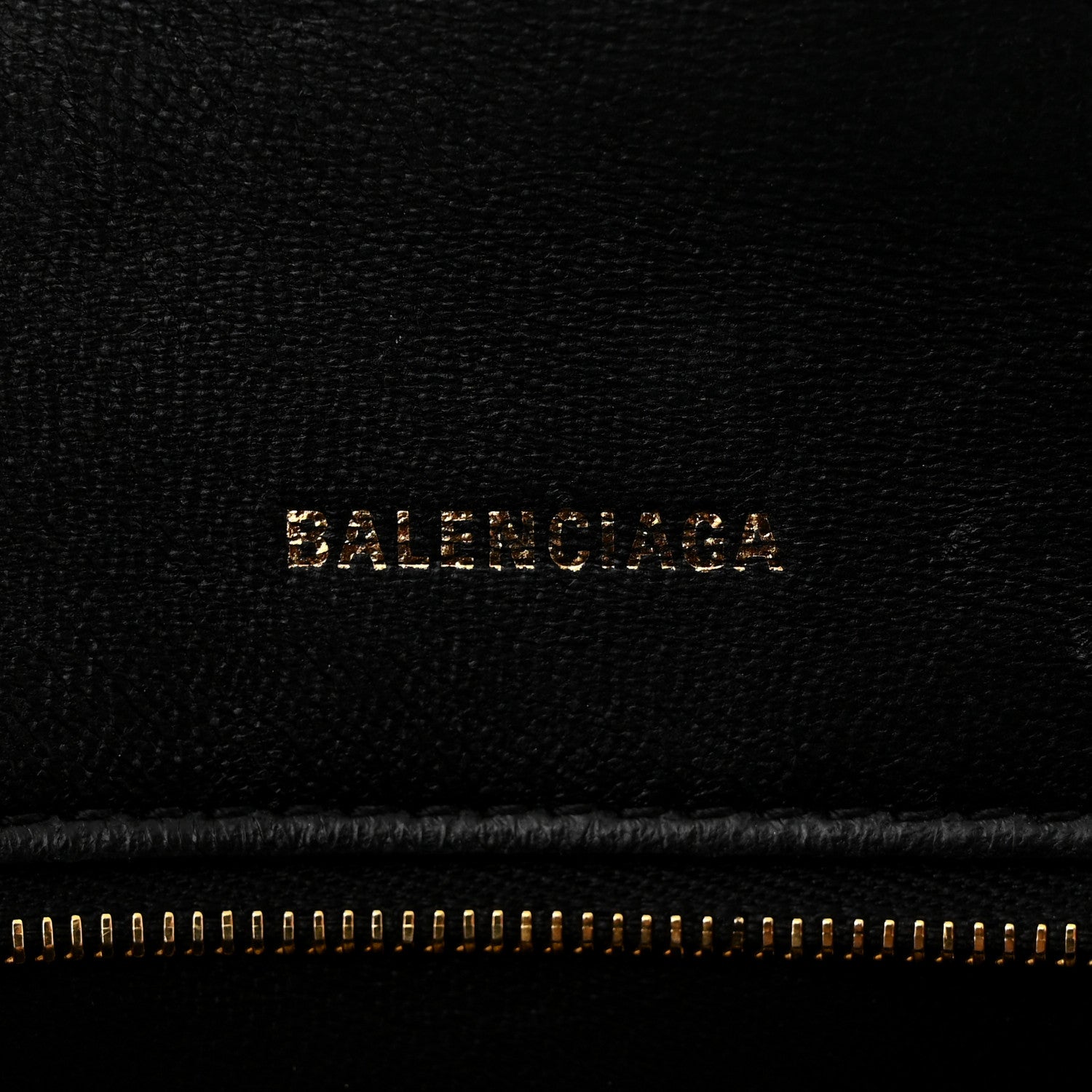 Balenciaga Shiny Calfskin Crocodile Embossed Small Hourglass Top Handle Bag Black 6 of 10