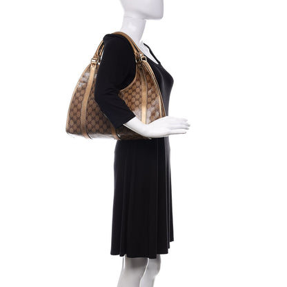 Gucci Crystal Monogram Medium Joy Shoulder Bag Bronze 2 of 14