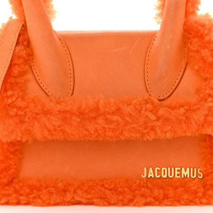 Jacquemus Calfskin Shearling Le Chiquito Moyen Orange 7 of 10