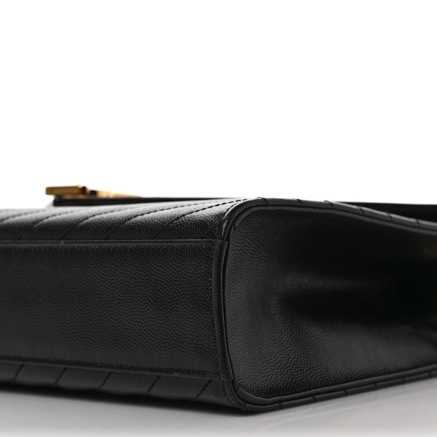 Grain De Poudre Matelasse Chevron Large Monogram Satchel Black