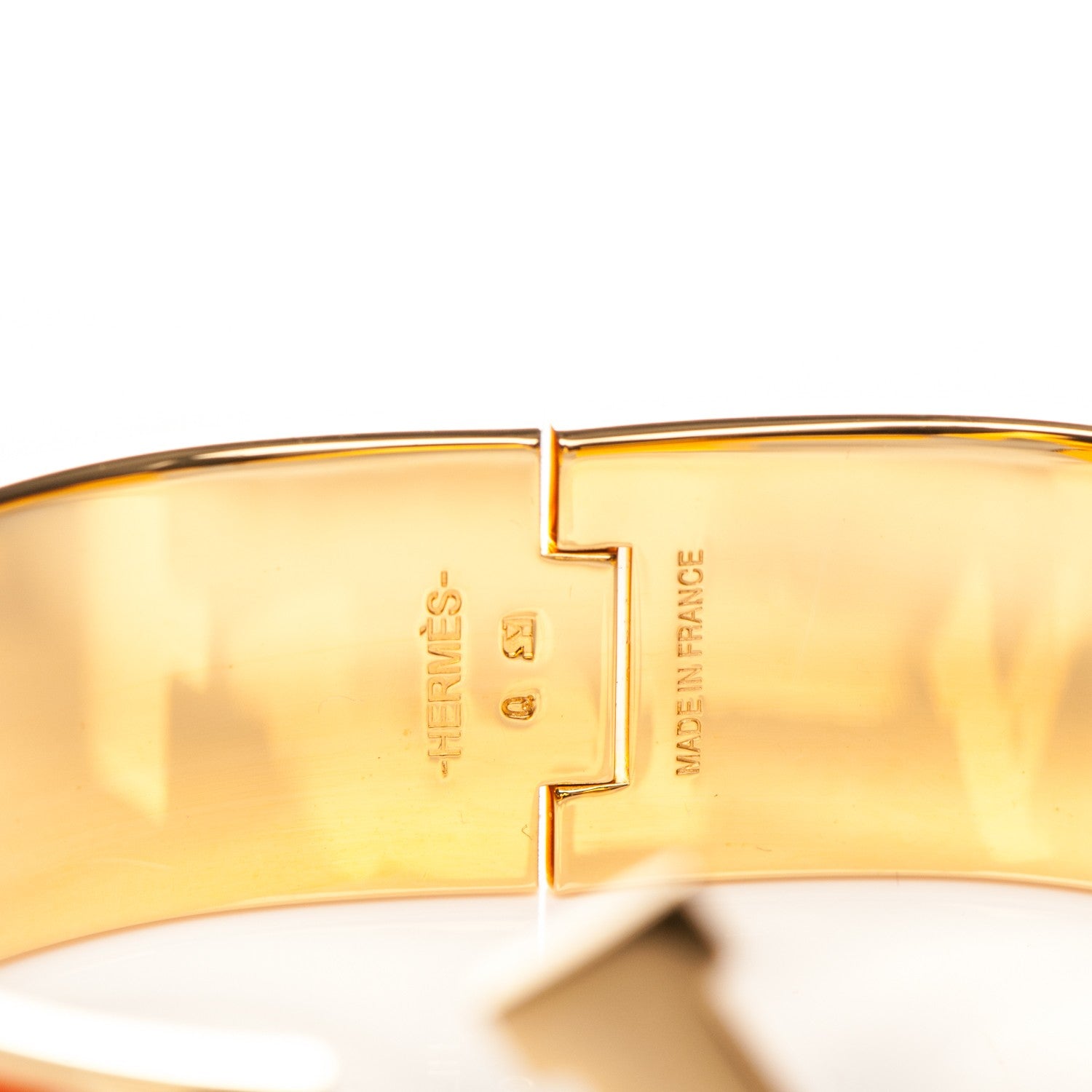 Hermes Enamel Wide Clic Clac H Bracelet GM Orange 5 of 5
