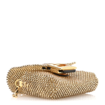 Fendi Glass Vitello King Beaded Mini Pico Baguette Charm Semolino 4 of 9