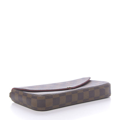 Louis Vuitton Damier Ebene Pochette Felicie Chain Wallet 5 of 13