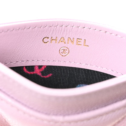 Chanel Caviar Quilted Card Holder Wallet Light Purple 6 of 9
