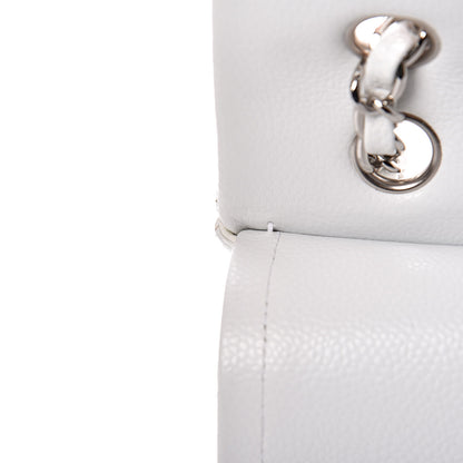 Chanel Caviar Quilted Medium Double Flap White 12 of 23