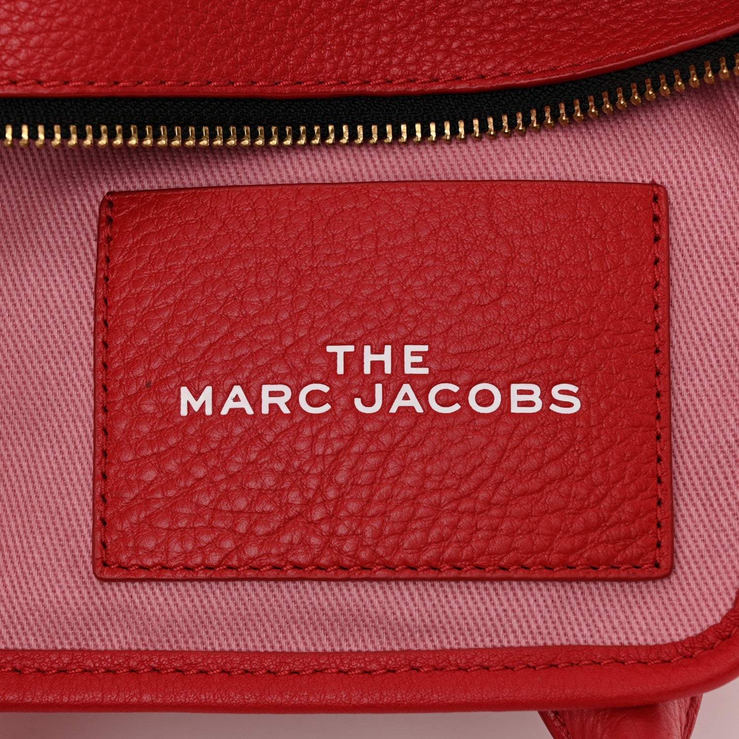 Marc Jacobs Grained Calfskin Small The Tote Bag True Red 6 of 14