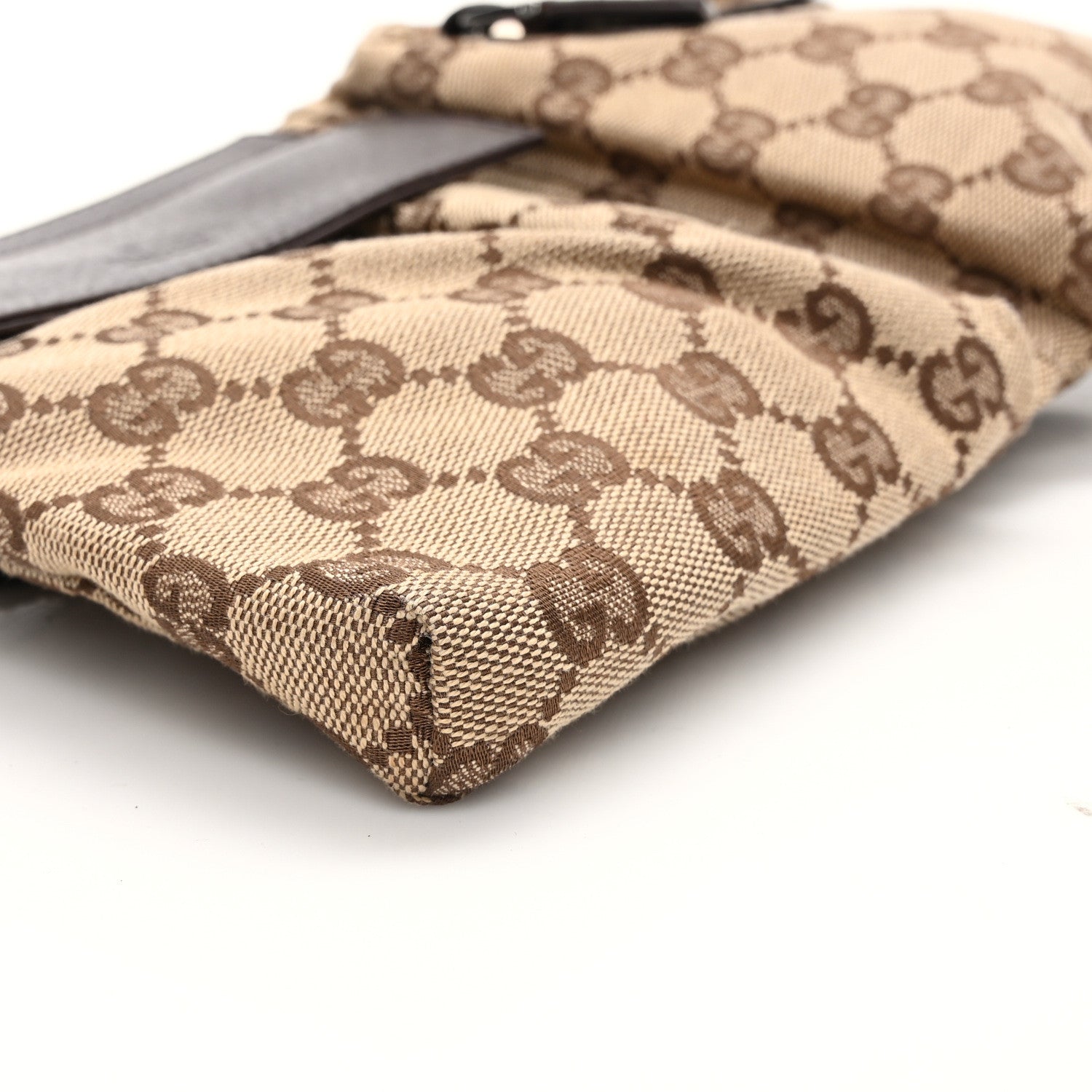Gucci GG Monogram Double Pocket Belt Bag Dark Brown 7 of 8