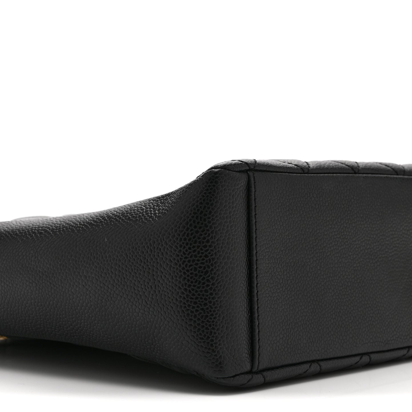 Caviar Quilted Petit Shopping Tote PST Black