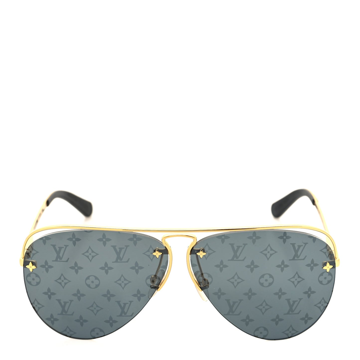 Metal Monogram Grease Sunglasses Z1172W Gold