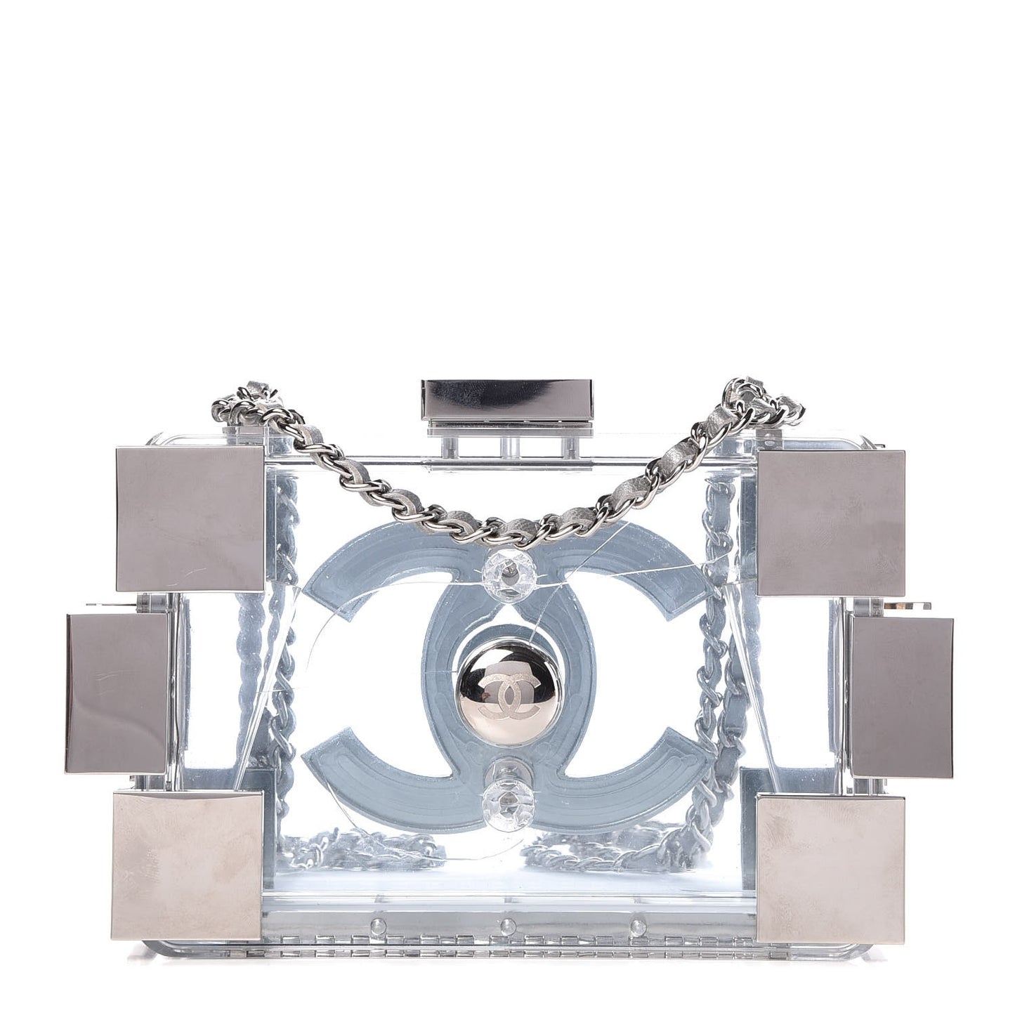 Plexiglass Boy Brick Lego Clutch Light Blue