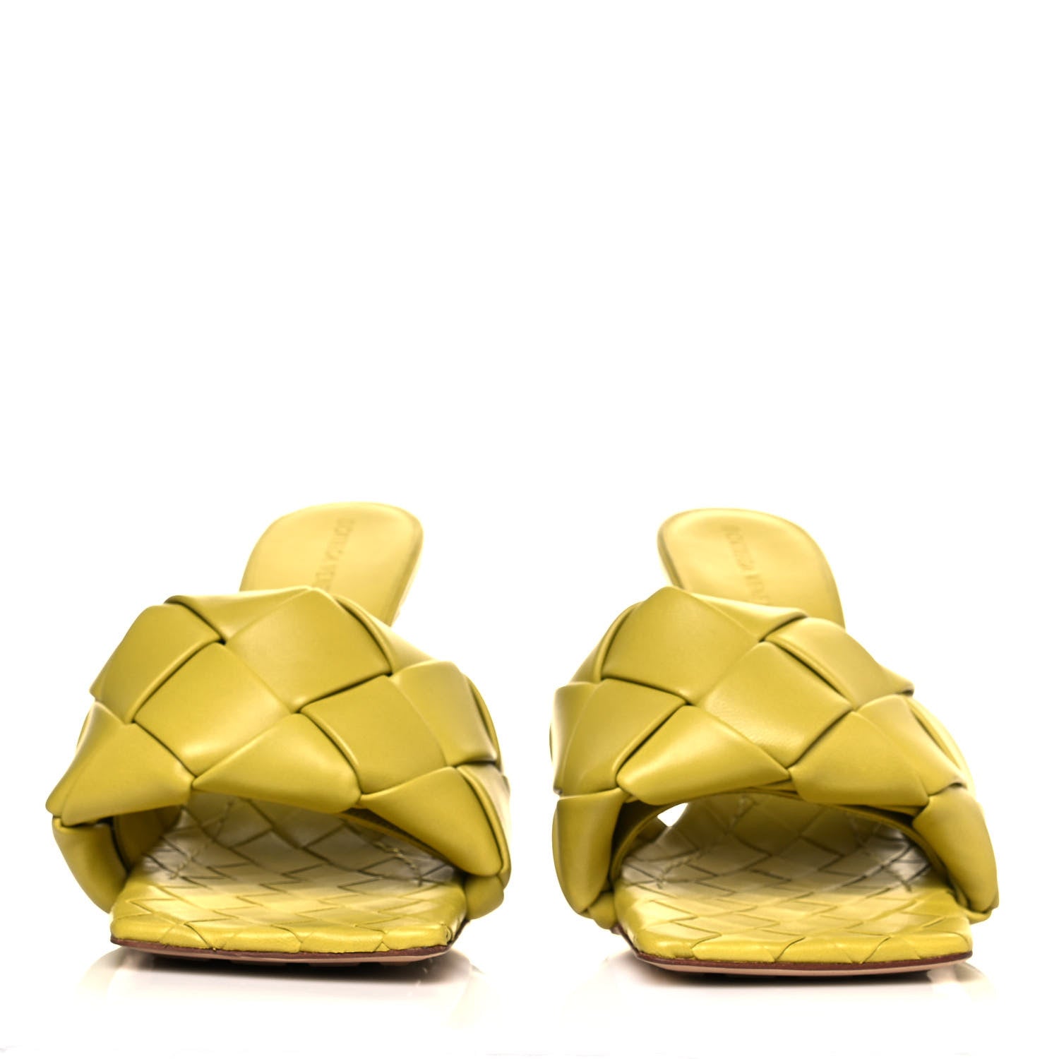 Bottega Veneta Nappa Maxi Intrecciato Lido 90mm Mule Sandals 41 Acid 2 of 8