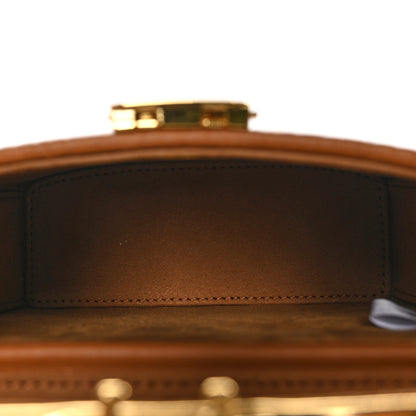MCM Metallic Calfskin Visetos Stark Pushlock Clutch Cognac 5 of 9