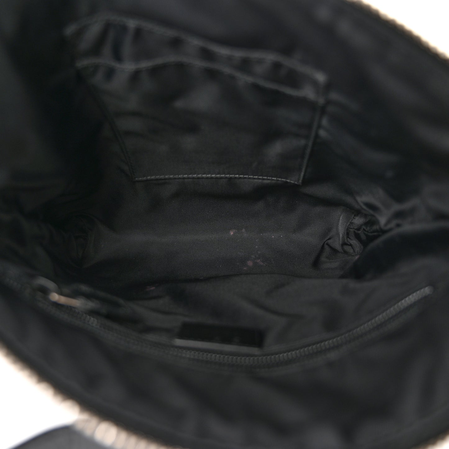Techno Canvas Selleria Calfskin Web Small Flat Messenger Bag Black