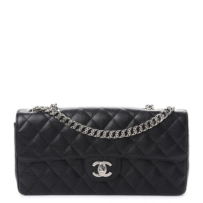 Chanel Caviar Quilted East West Flap Bijoux Chain Black 1 of 9