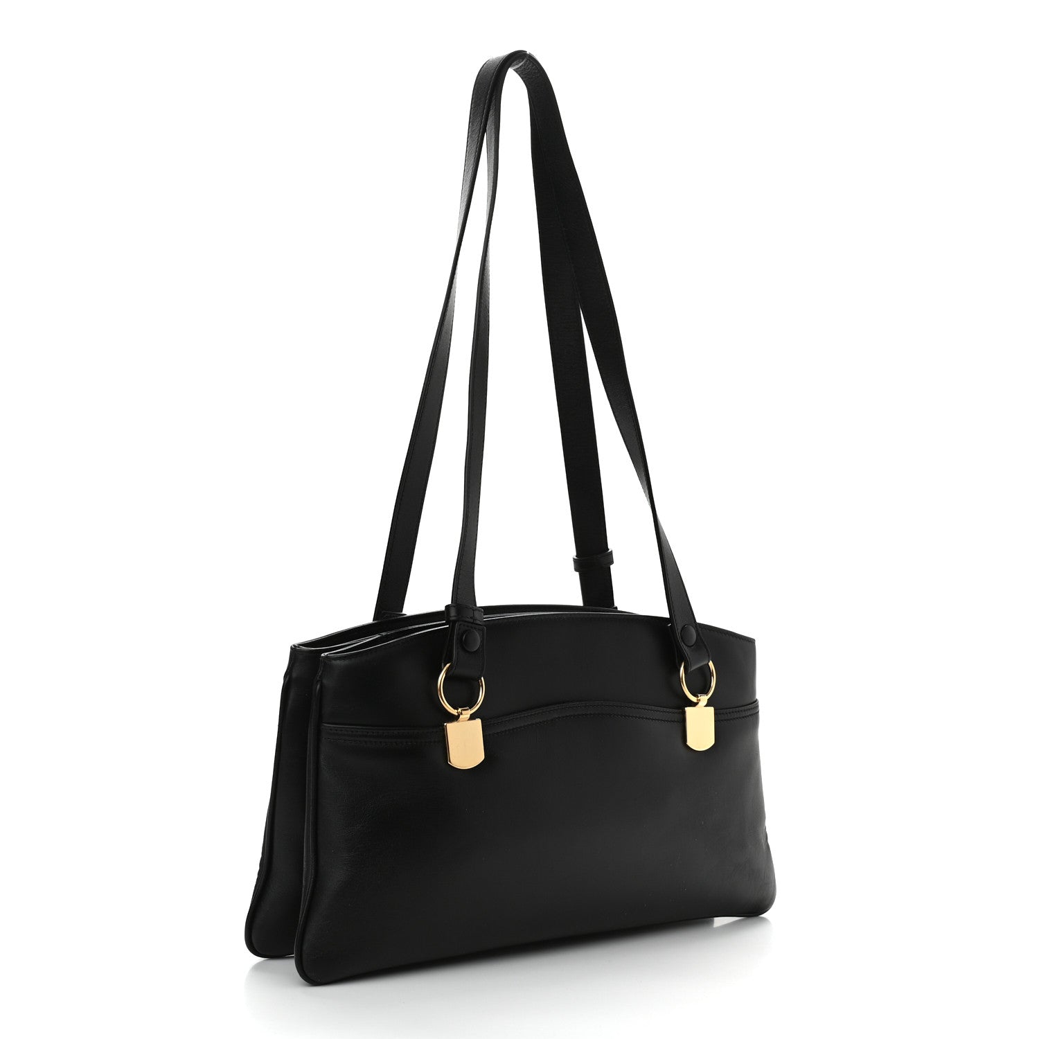 Gucci Vitello Palmellato Lux Large Arli Top Handle Bag Black 3 of 10