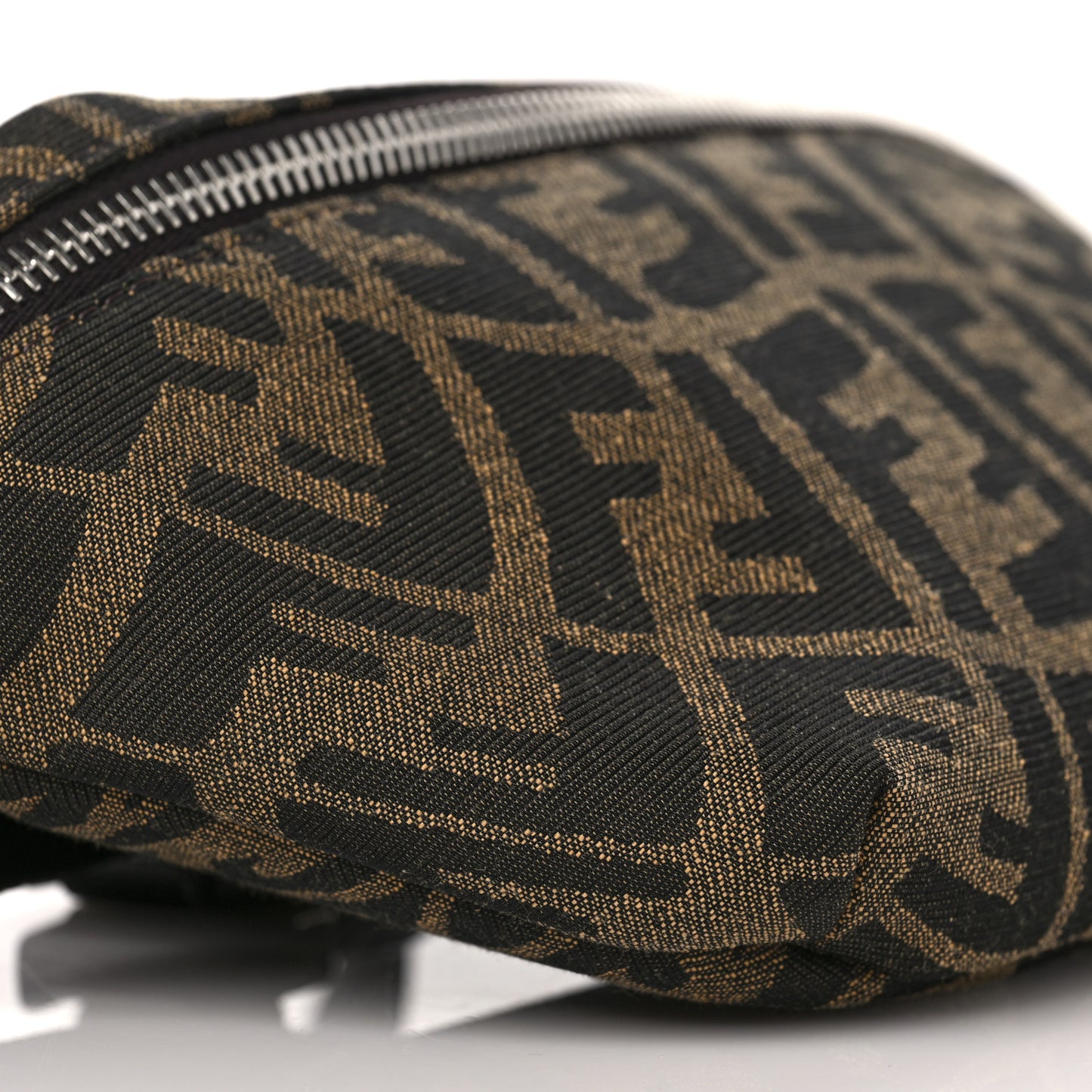 X SARAH COLEMAN Fabric Jacquard Vitello Century Matte FF Vertigo Kids Belt Bag Moro Black