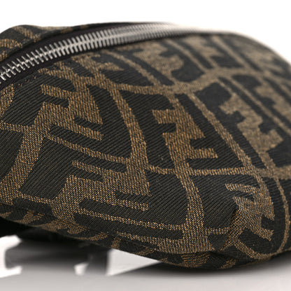 Fendi X SARAH COLEMAN Fabric Jacquard Vitello Century Matte FF Vertigo Kids Belt Bag Moro Black 8 of 9