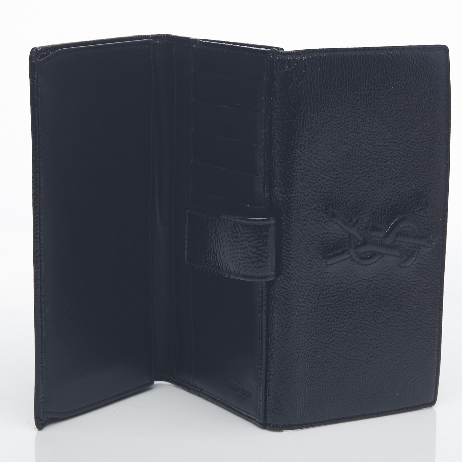 Saint Laurent Textured Patent Belle de Jour Wallet Black 12 of 13