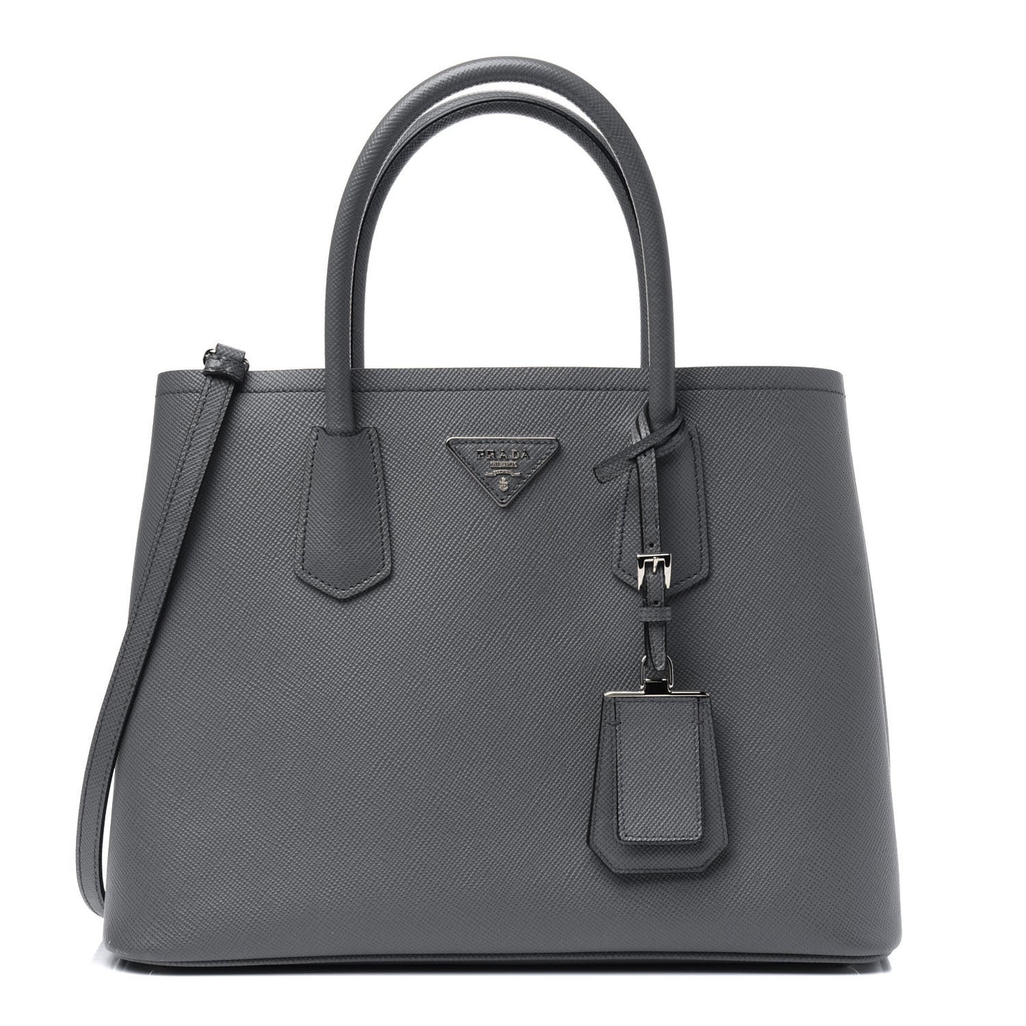 Saffiano Cuir Small Double Bag Marmo