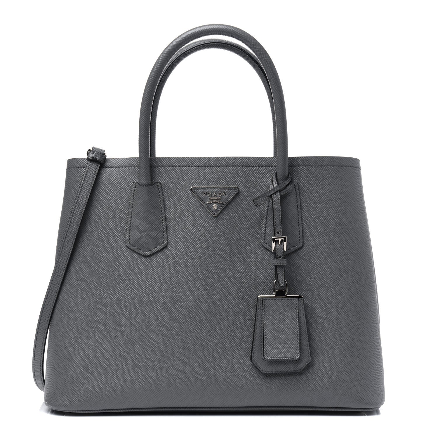 Prada Saffiano Cuir Small Double Bag Marmo 1 of 18