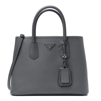 Prada Saffiano Cuir Small Double Bag Marmo 1 of 18