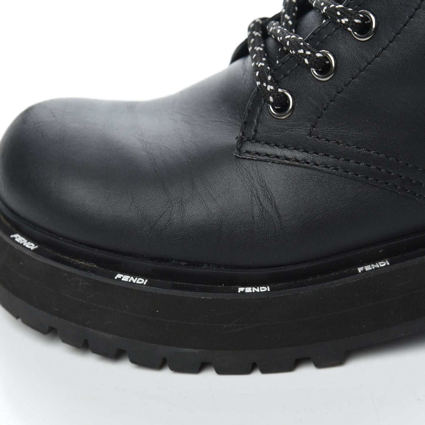 Calfskin FFreedom Platform Biker Boots 35 Black