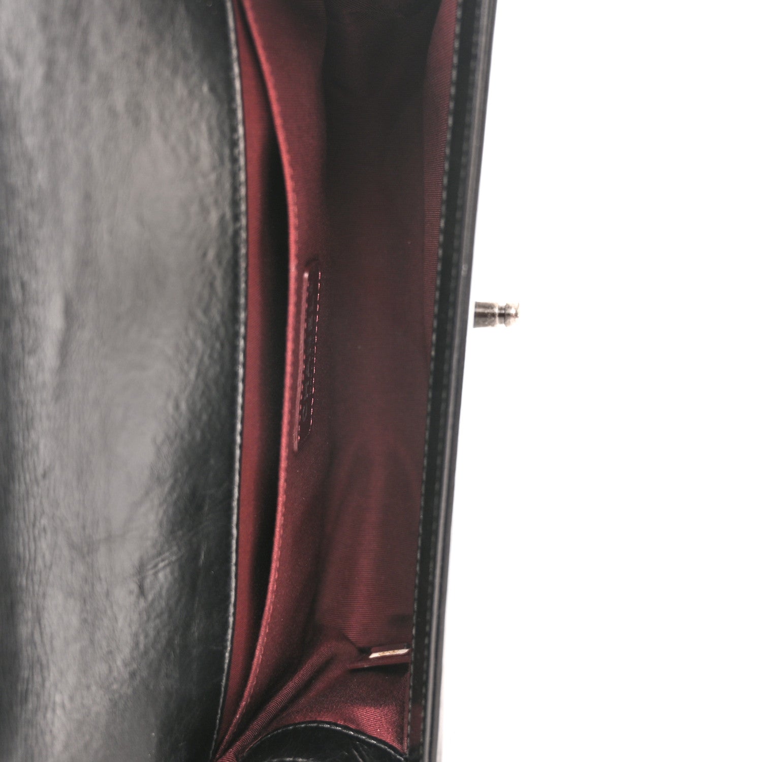 Chanel Glazed Calfskin Quilted Medium Chain Around Boy Flap Black 5 of 12