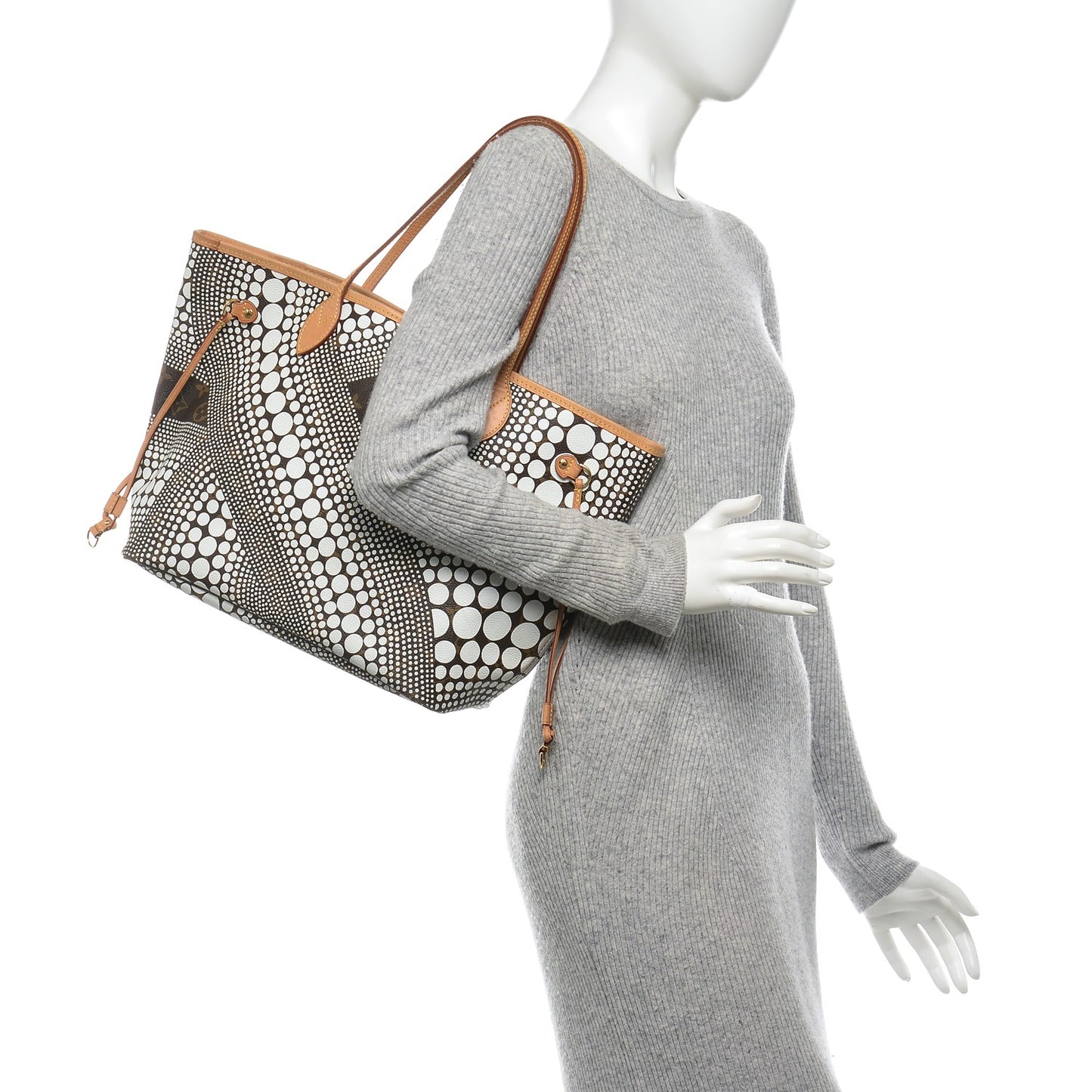 Monogram Kusama Waves Neverfull MM White