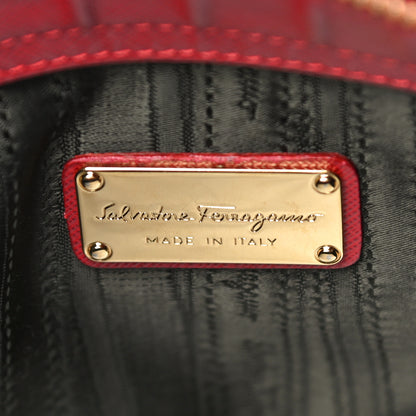 Salvatore Ferragamo Saffiano Beky Bag Rosso 6 of 9