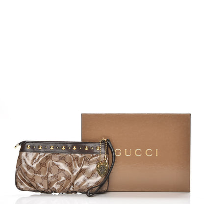 Gucci Crystal Monogram Babouska Wristlet Dark Brown 8 of 8