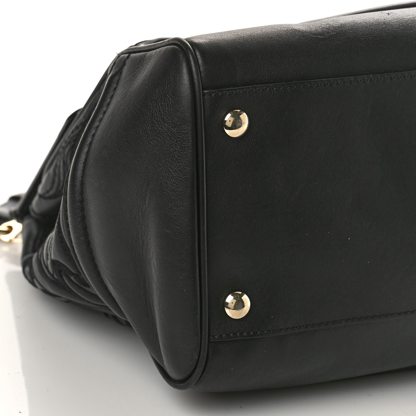 Calfskin Embroidered Medium Baroque Palazzo Empire Bag Black