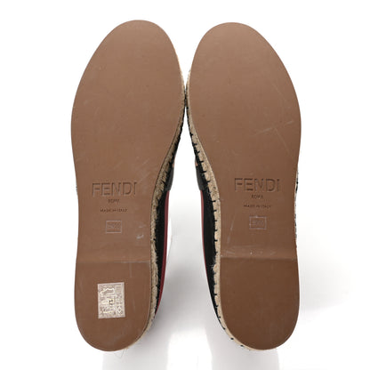Fendi Canvas Mesh FF Colibri Espadrilles 39.5 Black Tobacco Moro 6 of 8