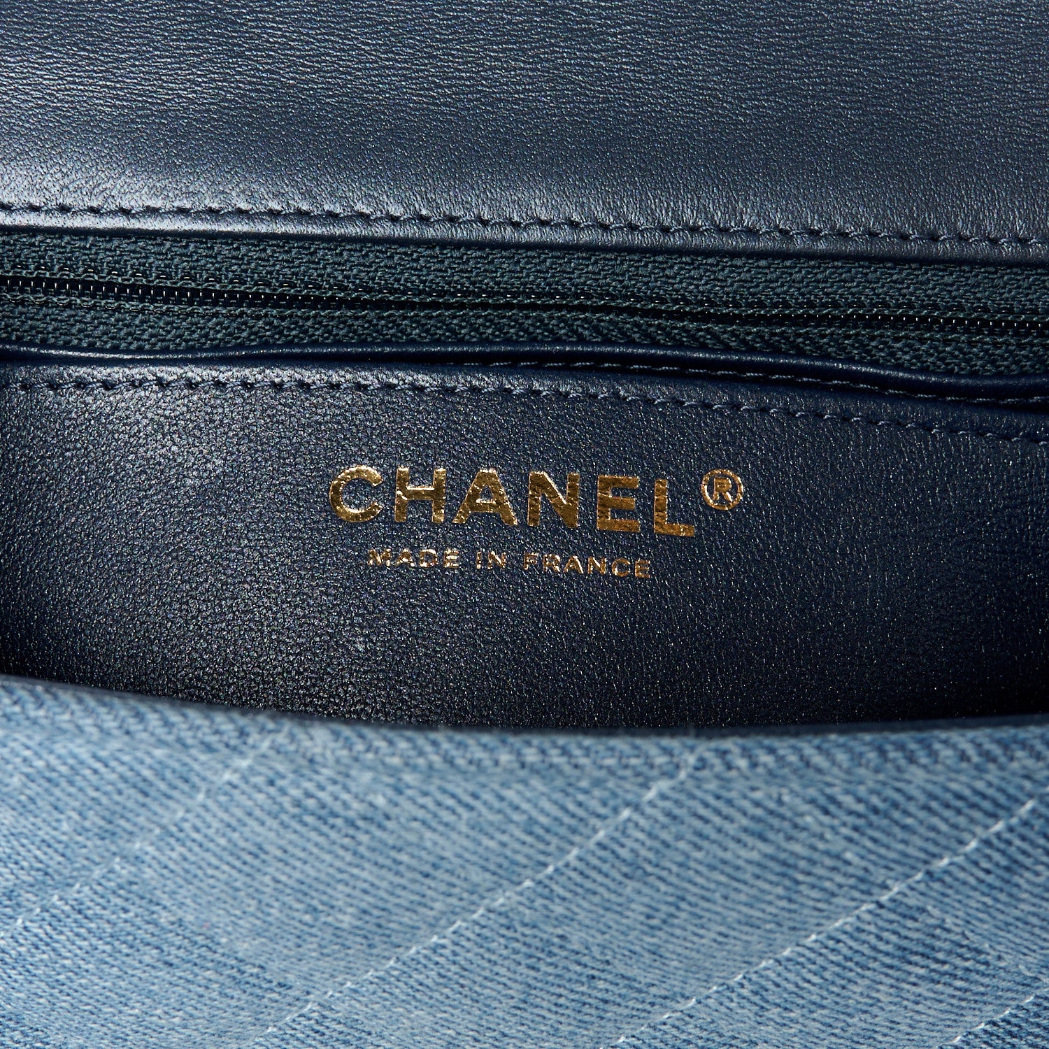 Chanel Washed Denim Quilted Mini Rectangular Flap Blue 6 of 12