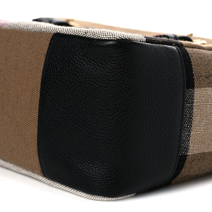 Burberry Canvas Mega Check Small Baildon Messenger Bag Black 9 of 11