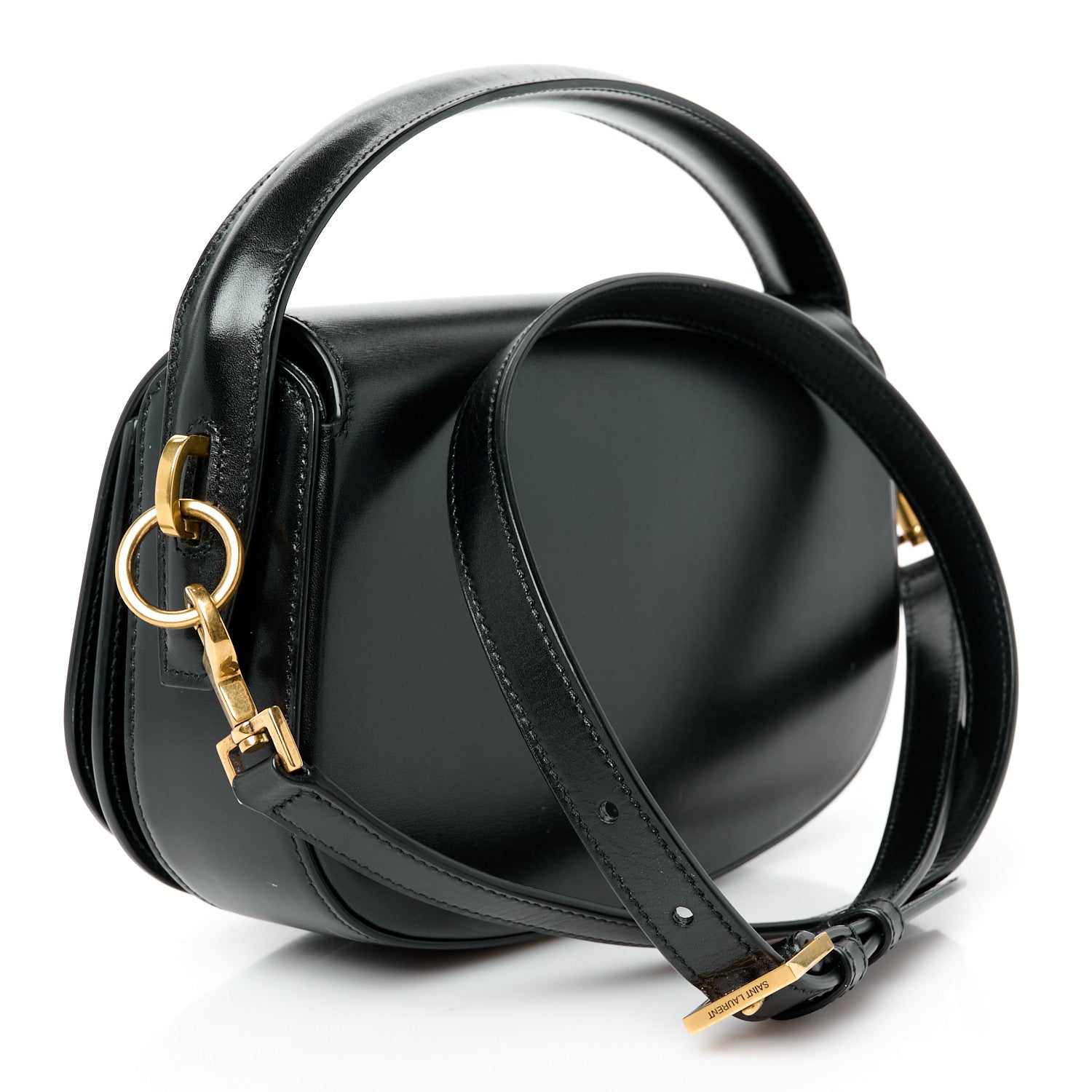 Saint Laurent Box Calfskin Voltaire Top Handle Crossbody Bag Black 3 of 11
