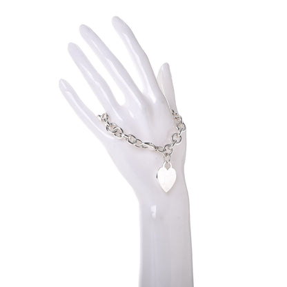 Tiffany Sterling Silver Heart Tag Charm Bracelet 2 of 5