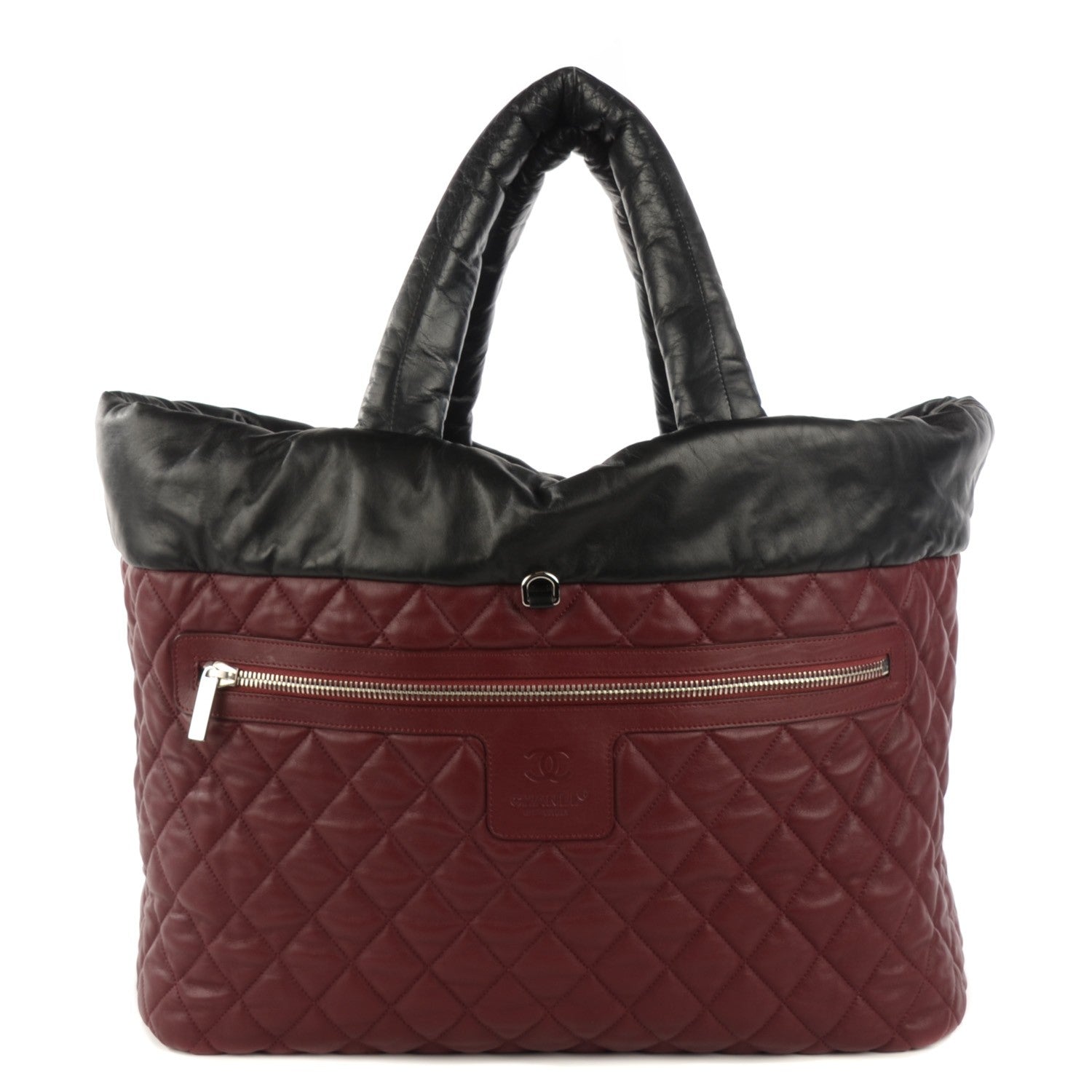 Chanel Lambskin Quilted Extra Large Coco Cocoon Reversible Tote Black 5 of 15