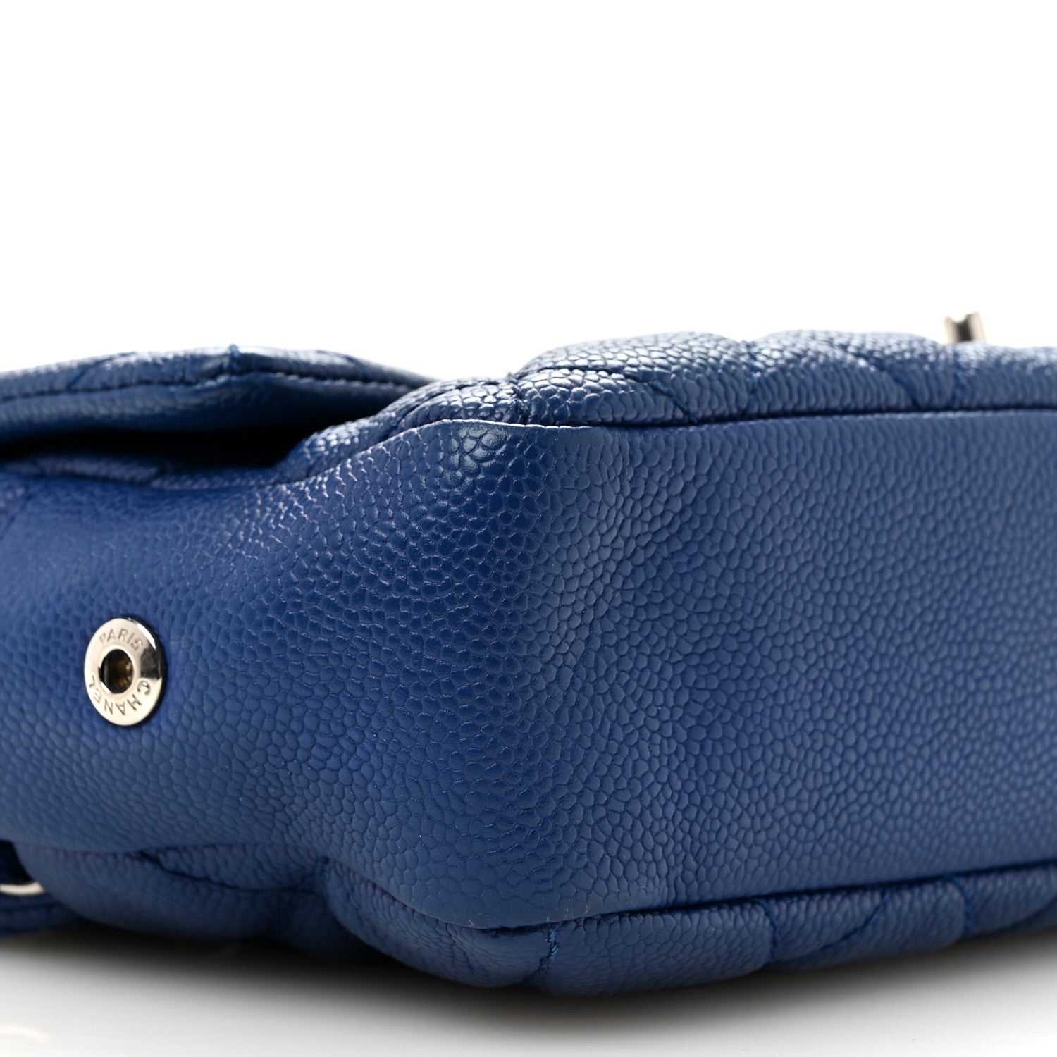 Chanel Caviar Quilted Medium Easy Flap Blue 9 of 12