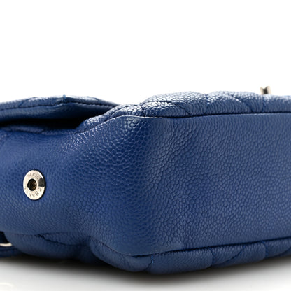Chanel Caviar Quilted Medium Easy Flap Blue 9 of 12