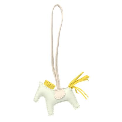 Hermes Milo Lambskin Grigri Rodeo Horse Bag Charm PM Vert Fizz Lime Craie 1 of 4