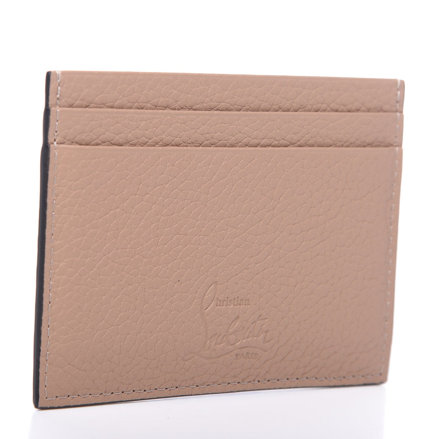 Calfskin Kios Studded Card Holder Dune