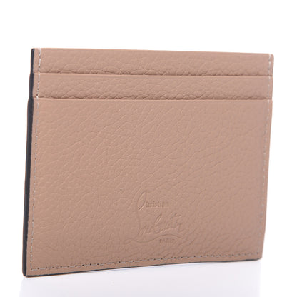 Christian Louboutin Calfskin Kios Studded Card Holder Dune 2 of 6
