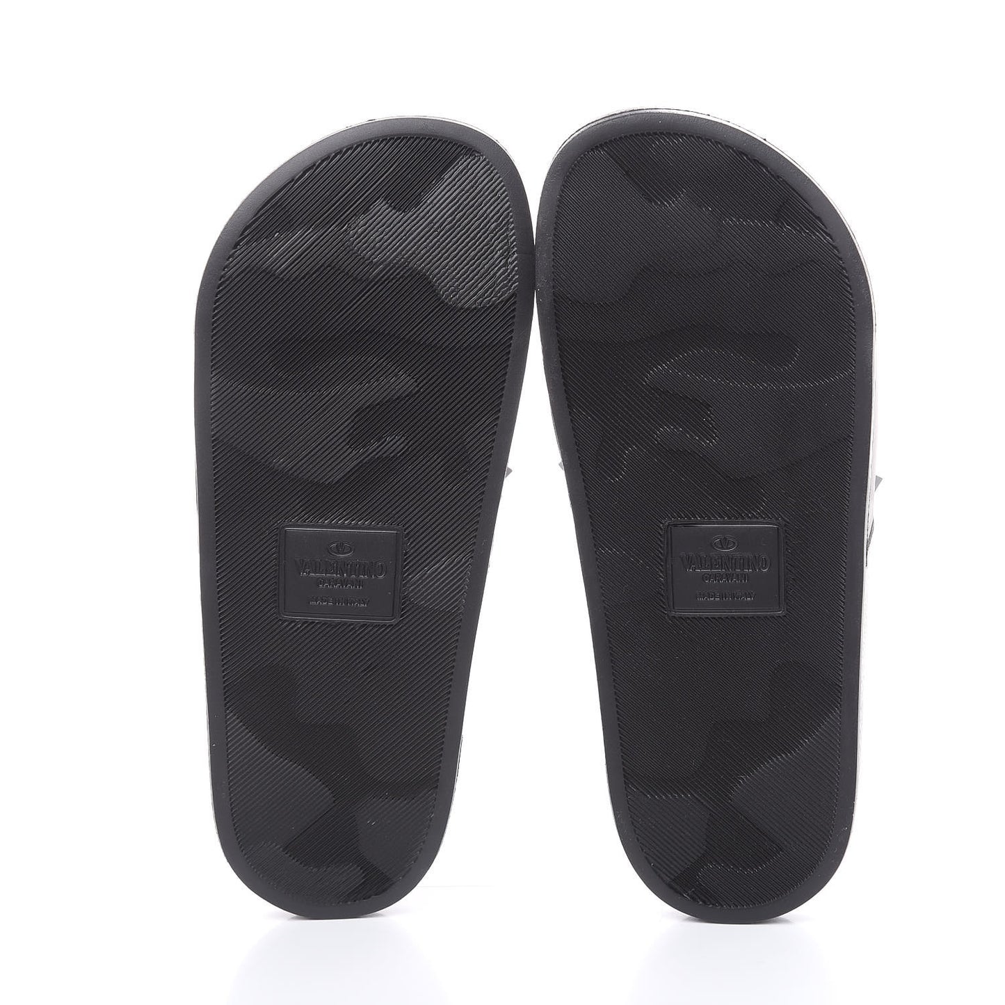 Rubber Rockstud Slide Sandals 37 Black