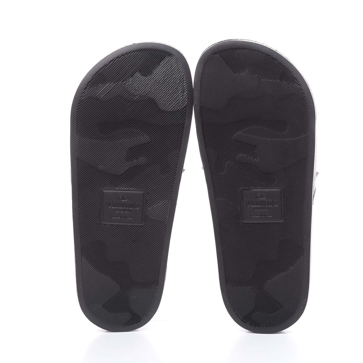 Valentino Garavani Rubber Rockstud Slide Sandals 37 Black 5 of 8