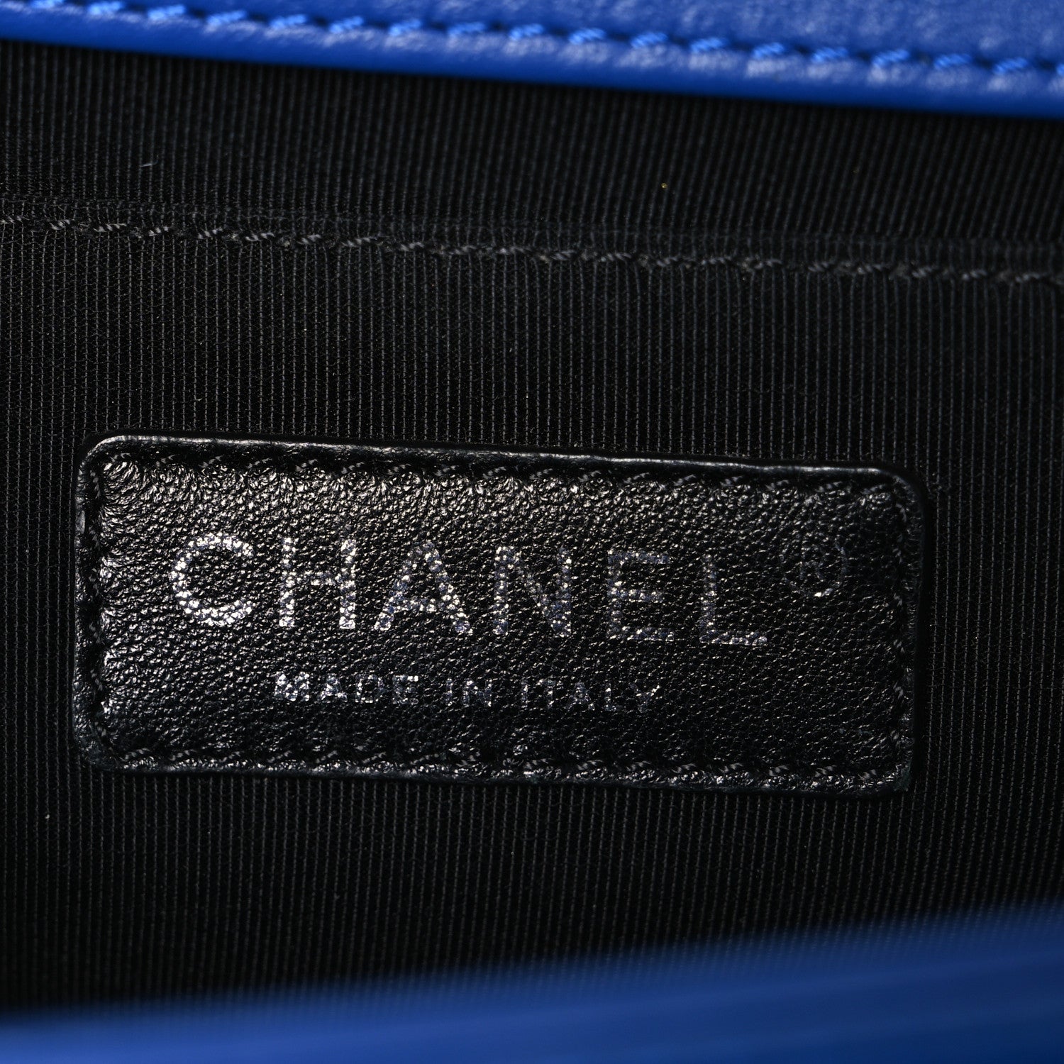 Chanel Patent Calfskin Quilted Medium Plexiglass Boy Flap Blue 6 of 10