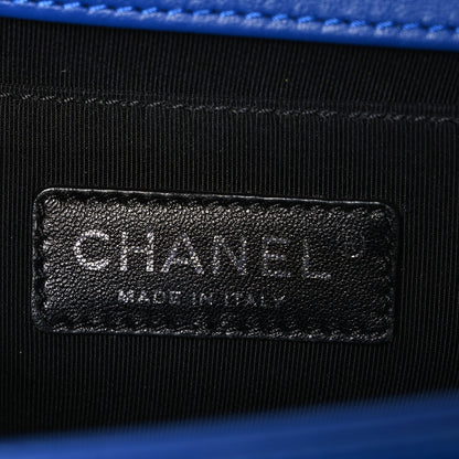Chanel Patent Calfskin Quilted Medium Plexiglass Boy Flap Blue 6 of 10