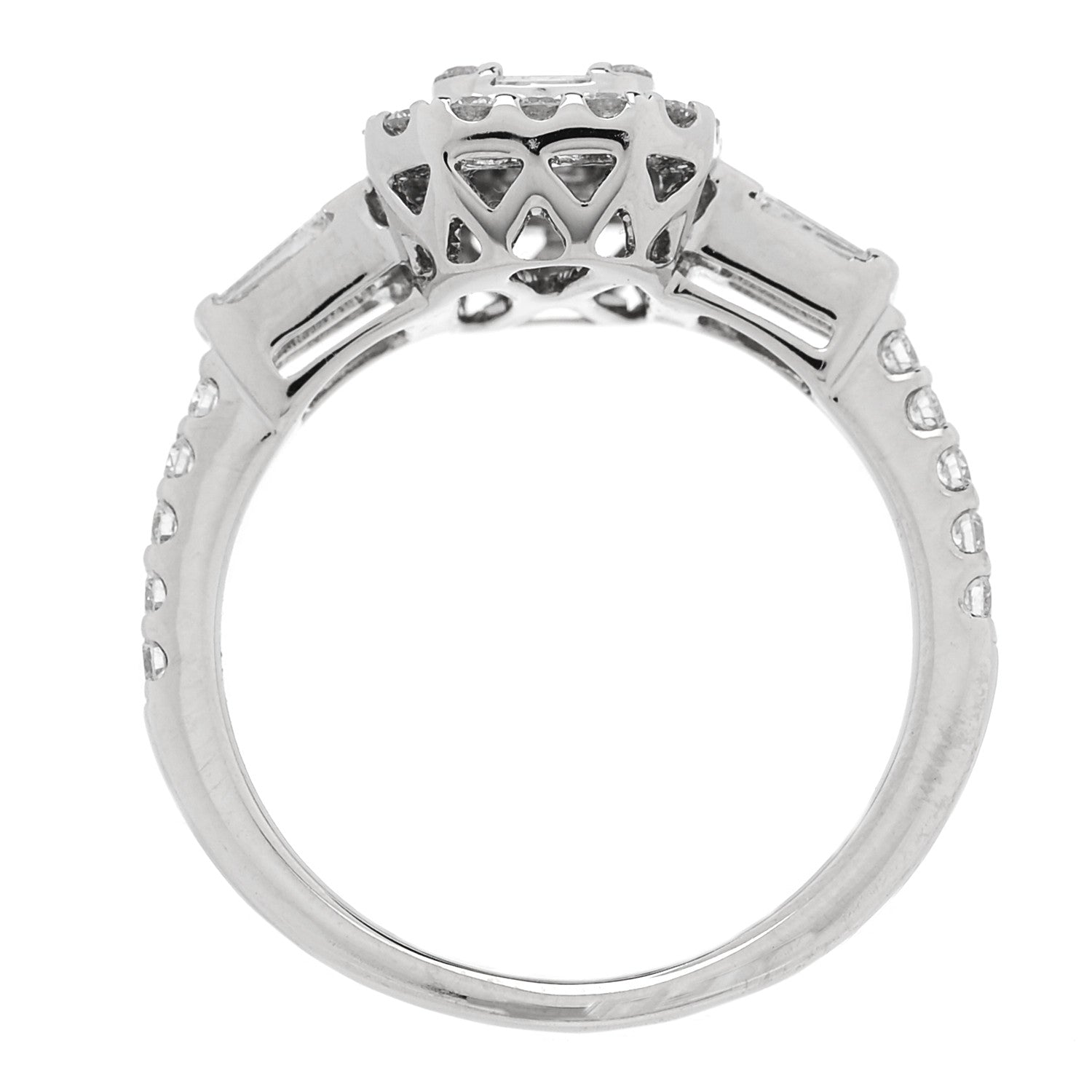 Parker & West by FASHIONPHILE 18K White Gold Diamond .75ct Baguette Cut Ring 49 5 5 of 9